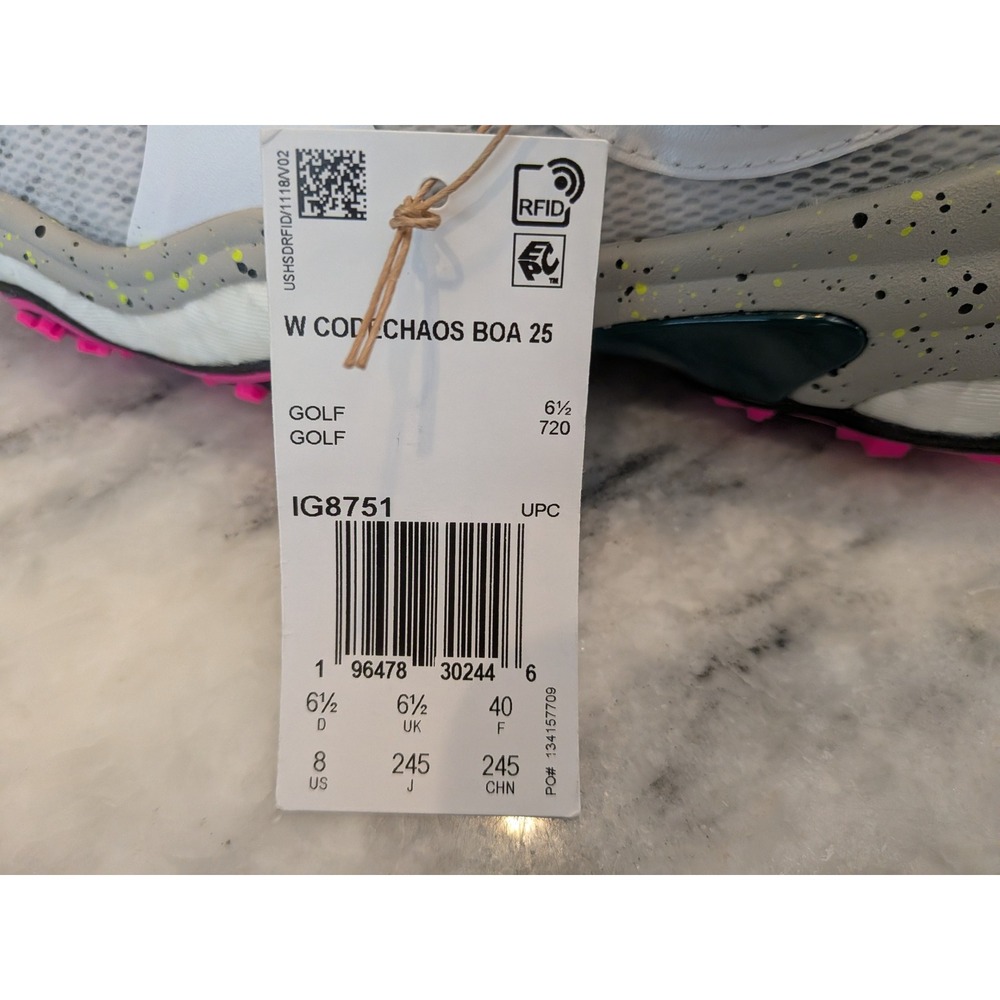 Adidas‎ Codechaos BOA 25 Women's Golf Shoes White Pink IG8751 Size 8 NWT - Picture 9 of 10